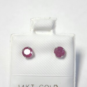 $360 14K Ruby(0.85ct) Earrings