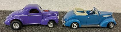 Diecast 1937 Ford Convertible And 1941 Willys Coupe