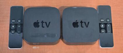 (2) Apple TV (4th Gen, 32 GB) w/ Wireless Siri Remote (No Power Cables) / +$200 Value! [TV NOT INCLUDED]