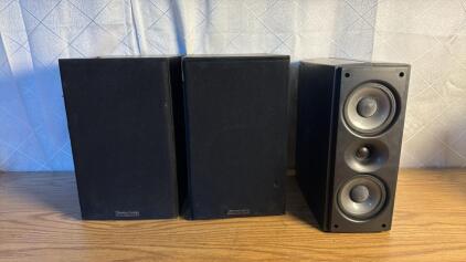 (2) Paradigm Mini-Mk3 Bookshelf Speakers (1) Infinity Compositions Overture Powered Subwoofer