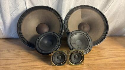 (2) 15&rdquo; JBL 46T-JBE Subwoofers (2)Yamaha NS-A528/WF Speakers (2) Pioneer 0878861-550 Speakers