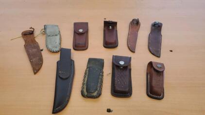(10) Leather Knife Sheath