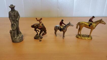 (4) Vintage Horses Statues