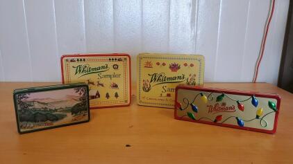 (4) Vintage Candy Tin Box