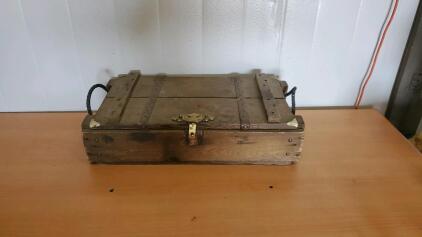 Vintage Wooden Trunk 26"x14"x6"