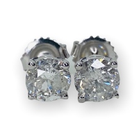 $17,320 Value, 18K Diamond Stud Earrings