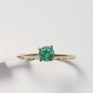 $1000 10K Natural Colombia Emerald(0.32ct) Ring