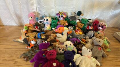 Large Assortment Of TY Beanie Babies