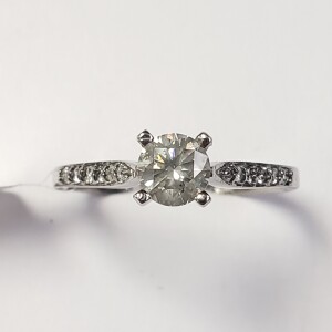 $4690 14K Diamond (0.55Ct,Si2,H) Diamond(0.08ct) Ring