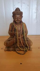Handcrafted Wood Buddhist 18"