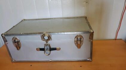 Gray Metal Trunk 30"x16"x12"
