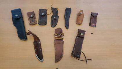 (10) Leather Knife Sheath