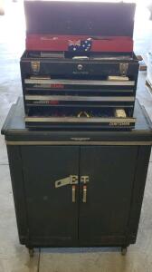 Craftsman Tool Box And Vintage Metal Cabinets 45"x26"x16"