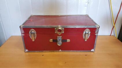 Red Metal Trunk 30"x16.5"x12"