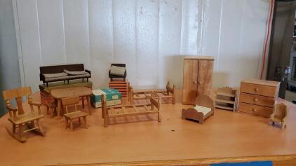Vintage Strombecker Wooden Doll Furniture