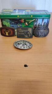 (2) Vintage Bass Belt Buckle With Two Buckles