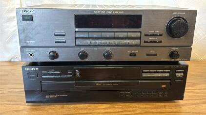 (1) Sony TA-AV521 Receiver (1) Sony CDP 5 Disk CD Changer