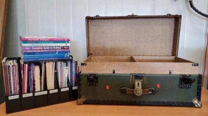 Green Metal Truck With Assorted Quilting Books