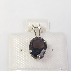 $160 Silver Smokey Quartz(2ct) Pendant