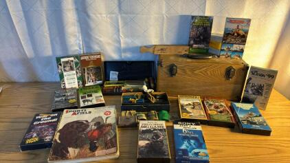 Assorted Hunting Game Calls , Hunting VHS Tapes ,1930&rsquo;s Hunting Magazines and more Great Value &hellip;