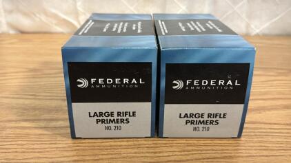 (2) Federal Ammunition Large Rifle Primers 2,000 Total