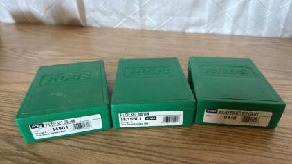 RCBS Reloading Dies (1).30-06 Die Set (1) .308 Win Die Set (1)Bullet Puller w/o Collet