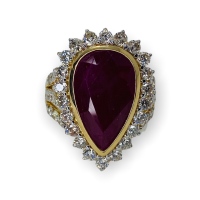 $16,208 Value, 18K Ruby & Diamond Ring