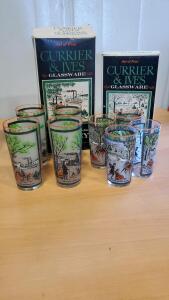 Vintage Currier and Ives Glassware