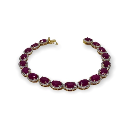 $17,108 Value, 14K Ruby & Diamond Bracelet