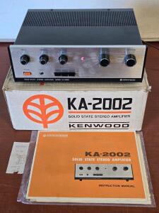 Vintage Kenwood KA-2002 Solid State Stereo Amplifier w/ Original Box, Manual & Receipt / +$300 Value!