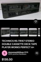Vintage Technics RS-TR157 Stereo Double Cassette Deck Player/Recorder / +$100 Value! - 6