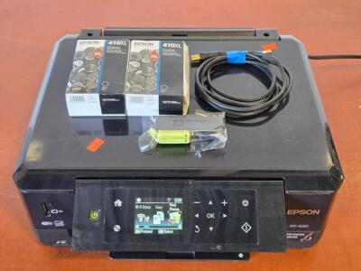 Epson XP-630 All-in-One Wireless Color Printer, Copier & Scanner w/ Extra Ink Cartridges & USB Cable / +$200 Value!