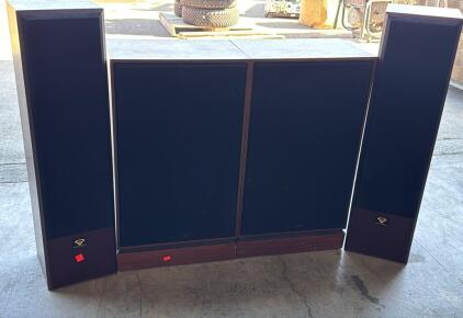 Assorted Home Stereo Speakers (2) Cerwin- Vega (2) Klipsch Speakers