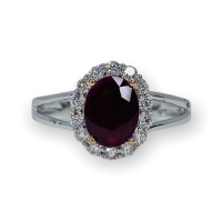 $6,500 Value, 18K GIA Ruby & Diamond Ring