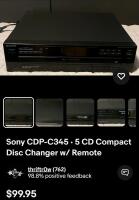 Vintage Sony CDP-CE345 Compact Disc Player-5 Disc Carousel / +$80 Value! - 8