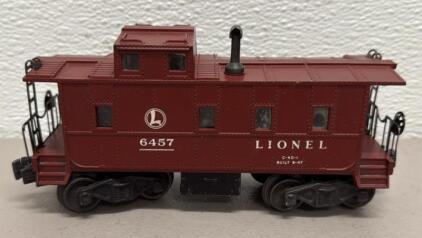 1949-1952 Lionel 6457 Caboose, O Scale, Built 1947, Red, Metal/Plastic