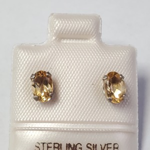 $100 Silver Citrine Earrings