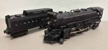 1948-1949 Lionel 2065 Steam Locomotive & Tender, O Scale, Black