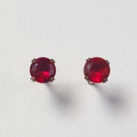 $200 10K Red Cz Earrings