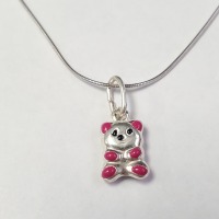 $140 Silver Bear 18" Necklace