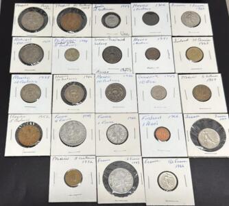 Diverse World Coin Collection: Mexico, France, Portugal, 1936-1972, Various Denominations