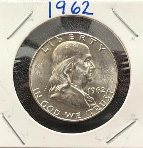 1962 Franklin Half Dollar, United States Mint, Silver Composition