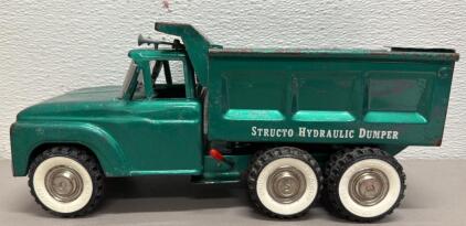1960-1962 Structo Hydraulic Dumper Toy Truck, Vintage, Metal, Green
