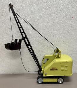 1959-1960 Tonka Dragline Toy Construction Vehicle, Yellow, Crane Arm