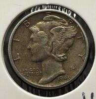 (2) 1944 Mercury Silver Dimes, U.S. Mint, 90% Silver - 3