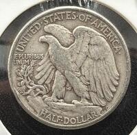 Walking Liberty Half Dollar Coins 1944 & 1945, 90% Silver, U.S. Mint - 7
