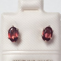 $100 Silver Garnet Earrings