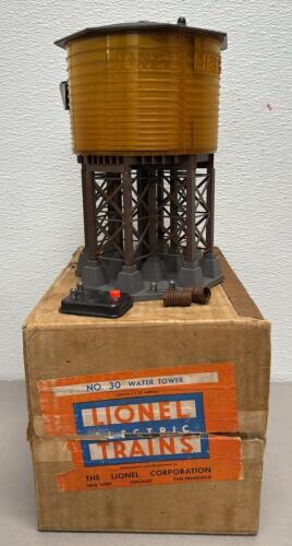 1947-1950 Lionel No. 30 Water Tower, Model Train Accessory, Original Packaging