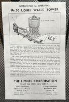 1947-1950 Lionel No. 30 Water Tower, Model Train Accessory, Original Packaging - 6