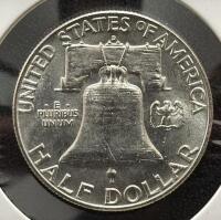 1962 Franklin Half Dollar, Denver Mint, 90% Silver, E Pluribus Unum - 4